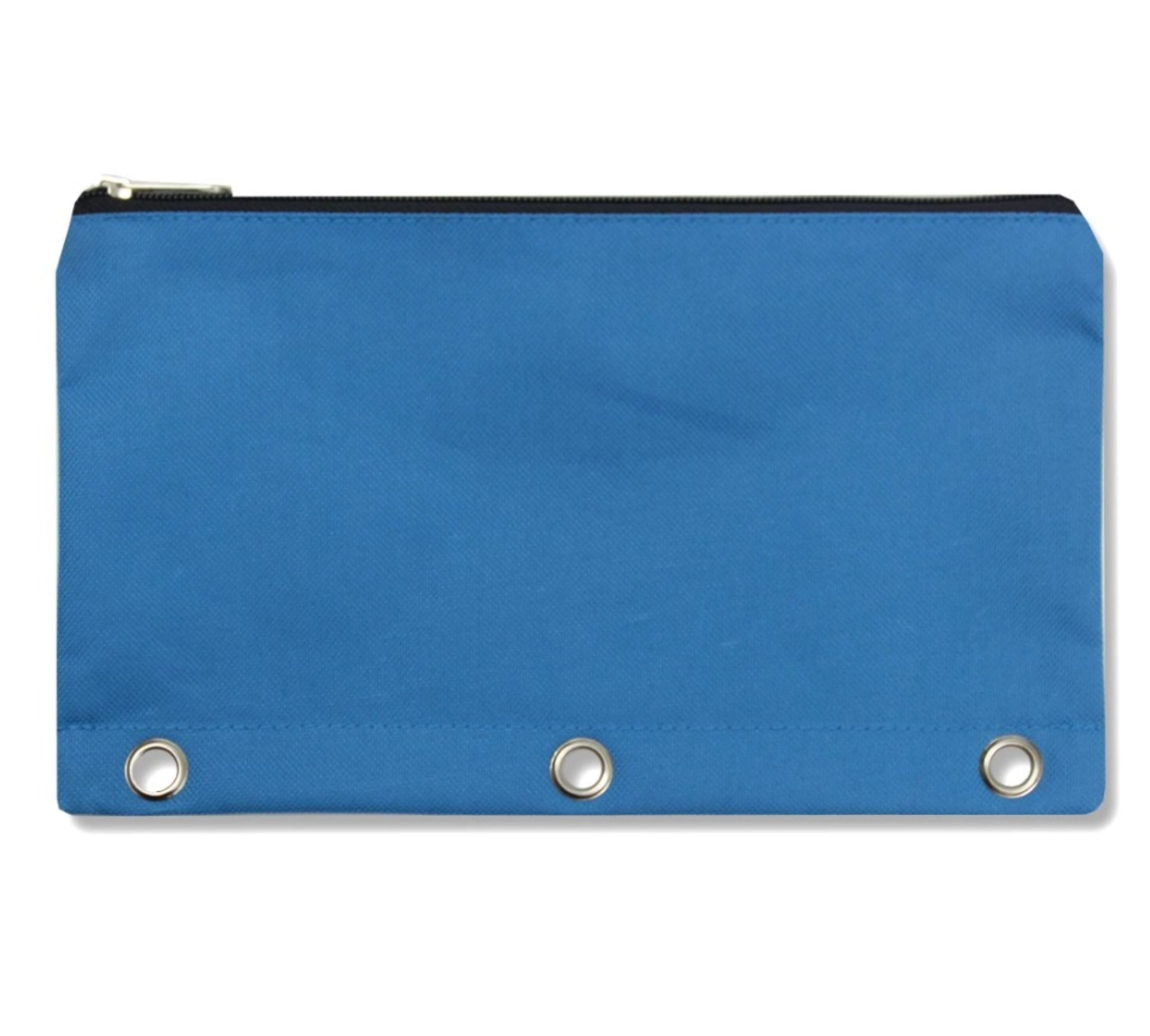 100 Pack 10.25 Inch Solid Color Zippered 3-Ring Binder Pencil Cases for Pens, Pencils, Markers, Writing Utensils in 8 Assorted Colors