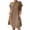 Khaki, variant on IROINNID Dress for Women 2023 Casual Cocktail Wedding Guest Dress Round Neck Short Sleeved Dress Fit&Flare Dress,Olive Green