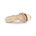 thumbnail image 4 of BLISSFUL STEP Women's Rhinestone Block Heels Heeled Sandals, 4 of 7
