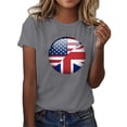 thumbnail image 2 of Fiudx Camisas de Mujer Blusa de Mujer Lisa Casual Manga Corta Moda Cuello Redondo Tops Regulares, 2 of 4