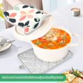 thumbnail image 3 of Yayeee Pot Holders Kitchen Heat Resistant with Pocket 7"x9.8" Cotton Oven Cooking Hot Pads, Black Retro Flower, 3 of 7
