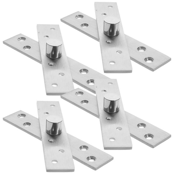 FRCOLOR  4 Pcs Pivot Hinge Rotating 360 Degree Rotatable Hinges for Cabinet Doors Silver