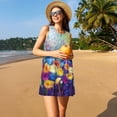 thumbnail image 3 of Easygdp Spring Flower Seasonal para Vestido Transpirable de Mujer, Vestido Suelto de Manga Corta con Pliegues y Bolsillos para el Verano, 3 of 7