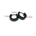 thumbnail image 4 of HOOUN Hoop Earrings 2PCS Stainless for Small Ear Steel Piercings Hoop Huggie Women Men-black, 4 of 9