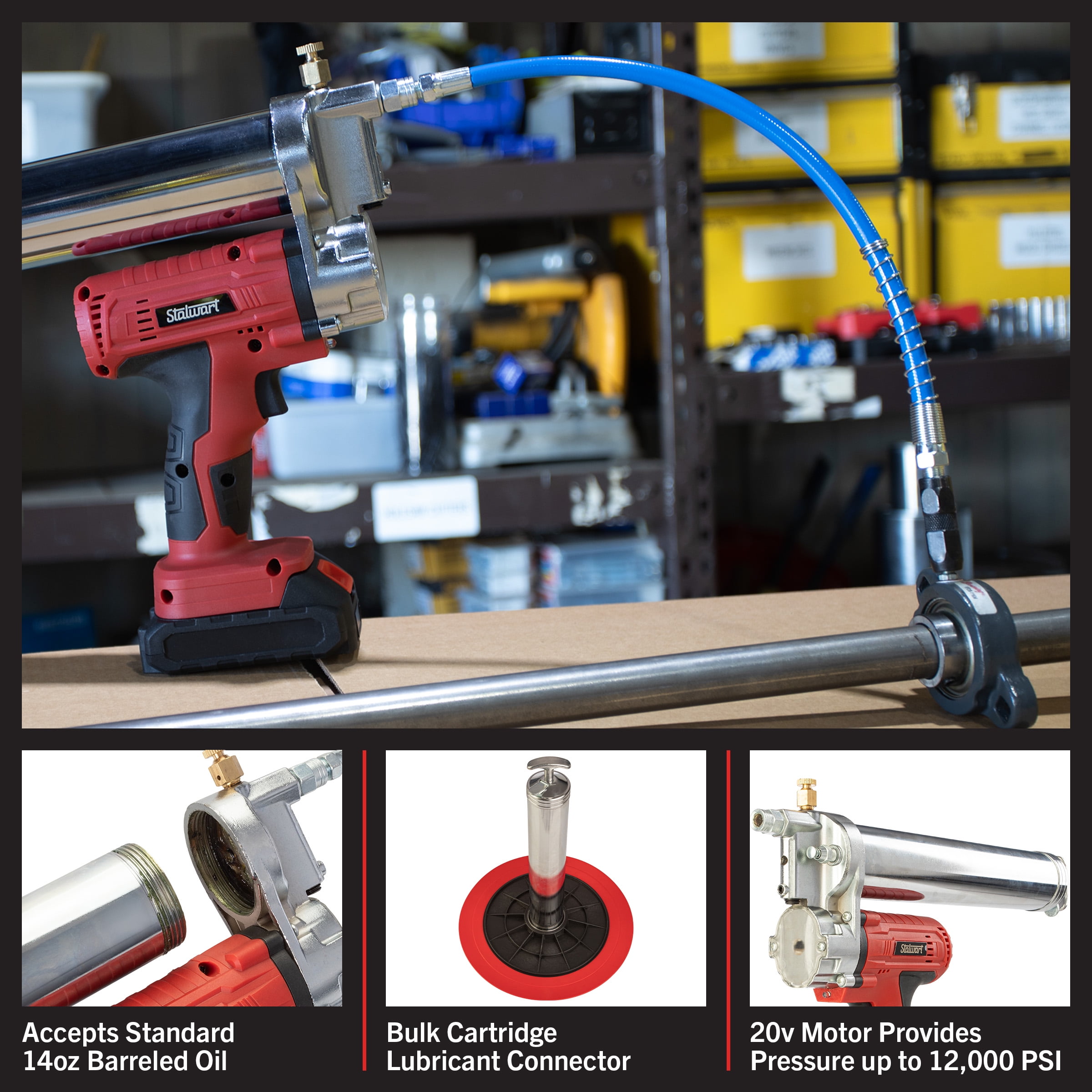 20 V Cordless Grease Gun with Carrying Case