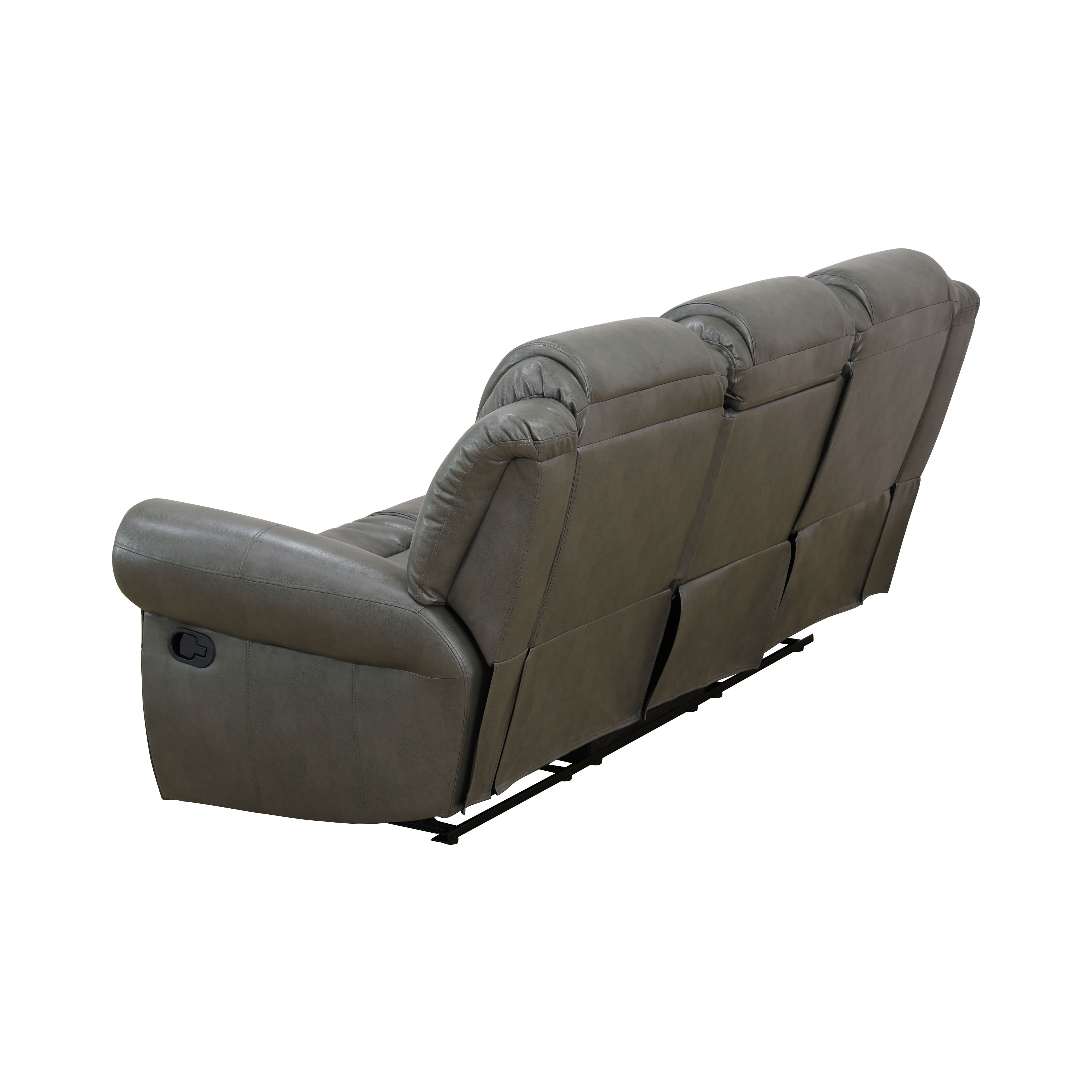 MAYEERTY 3-Seater Leather Recliner Sofa, Reclining Sectional 3 Seater for Family Living Room Home Theater