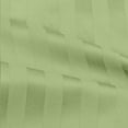 thumbnail image 2 of 4PC Cot Sheet Sets-1 Flat Sheet, 1 Fitted Sheet 6" Deep Pocket & 2 Pillowcover, 100% Egyptian Cotton, 600TC, Perfect for Camp Bunk, Guest Beds-Sage Stripe, Narrow Twin Size, 2 of 5