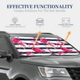 thumbnail image 4 of Fotbe Dark Blue Stripes and Pink Flamingos 2-Piece Car Windshield Sun Shade | Sun Blocker for Car Windshield | Foldable Automotive Interior Accessories for Sun Protection-Small, 4 of 7