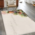 thumbnail image 2 of Spring Flowers Area Rugs 3'x5', Washable Small Throw Rugs for Living Room Bedroom, Botanical Blossom Floral Pot Plants Indoor Outdoor Rug Non-Slip Low Pile Carpet Runner Reversible Floor Mats, 2 of 8