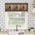 thumbnail image 4 of Texas Star Valances for Windows Farmhouse Country Star Rod Pocket Curtain Valance Window Treatment Short Curtains for Kitchen Living Room, 42"x18", 4 of 5