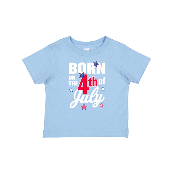 Inktastic Born on the 4th of July Boys or Girls Baby T-Shirt