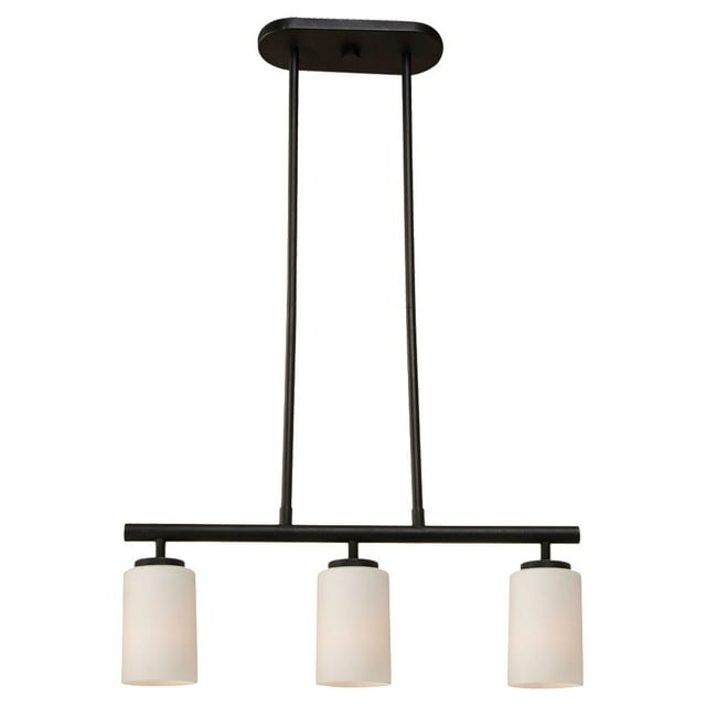 Generation 66160-112 Oslo 3-Light Island Pendant Midnight Black Hanging Light