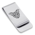 thumbnail image 1 of Stainless Steel Geometric Polygon Dog Animal Classic Slim Money Clip Credit Card Holder, 1 of 2