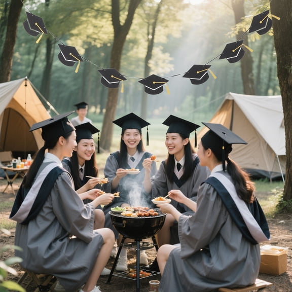 Soimiss 2Set Graduation Decorations in Gold Glitter for Graduates and Indoor Celebrations