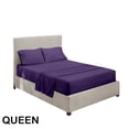 thumbnail image 1 of Juego de ropa de cama para el hogar Sábana de cama Funda de colchón Funda de almohada Juego de ropa de cama de poliéster de color sólido, Morado, Reina, 4pcs / set kenally HA6267-35B, 1 of 7
