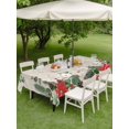 thumbnail image 3 of Outdoor Tablecloth with Umbrella Hole and Zipper, Christmas Poinsettia Rectangle Table Cloth 60x102 Inch Waterproof Tablecloth, Xmas Eucalyptus Botanical Vintage Picnic Table Cover for Patio Camping, 3 of 7