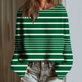 thumbnail image 4 of asdoklhq Christmas Womens Sweatshirt Women's Christmas Printed Casual Round Neck Long Sleeve Pullover Sweater Knit Pullover 2025 Fall Fashion Graphic Crochet Tops Hippie Clothes Army Green XL, 4 of 6