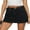 Black, variant on Rdhnmea Women Summer Denim Skorts Casual Solid Color Elastic Mini Skirt