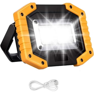 JSOT 30W Rechargeable Portable Work Light, 2000LM Handheld LED Work Lights with Stand, 3 Modes Battery Powered COB Flood Lights for Outdoor Camping Garage