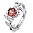 thumbnail image 2 of VAKKI Adjustable Branch Leaf Ring Ruby Oval Engagement Ring for Women 925 Sterling Silver Promise Wedding Ring, 2 of 5