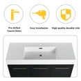 thumbnail image 3 of 48 Inch Bathroom Vanity with Resin Sink , Freestanding Bathroom Vanity Cabinet with Soft-close Door, Black, 3 of 7
