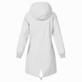 thumbnail image 6 of Towmus Womens Rain Jacket With Hood Plus Size Raincoat Zip Up Ski-Wear Trench Coat Long with Hood Windproof Lightweight Outdoor Windbreaker, 6 of 7
