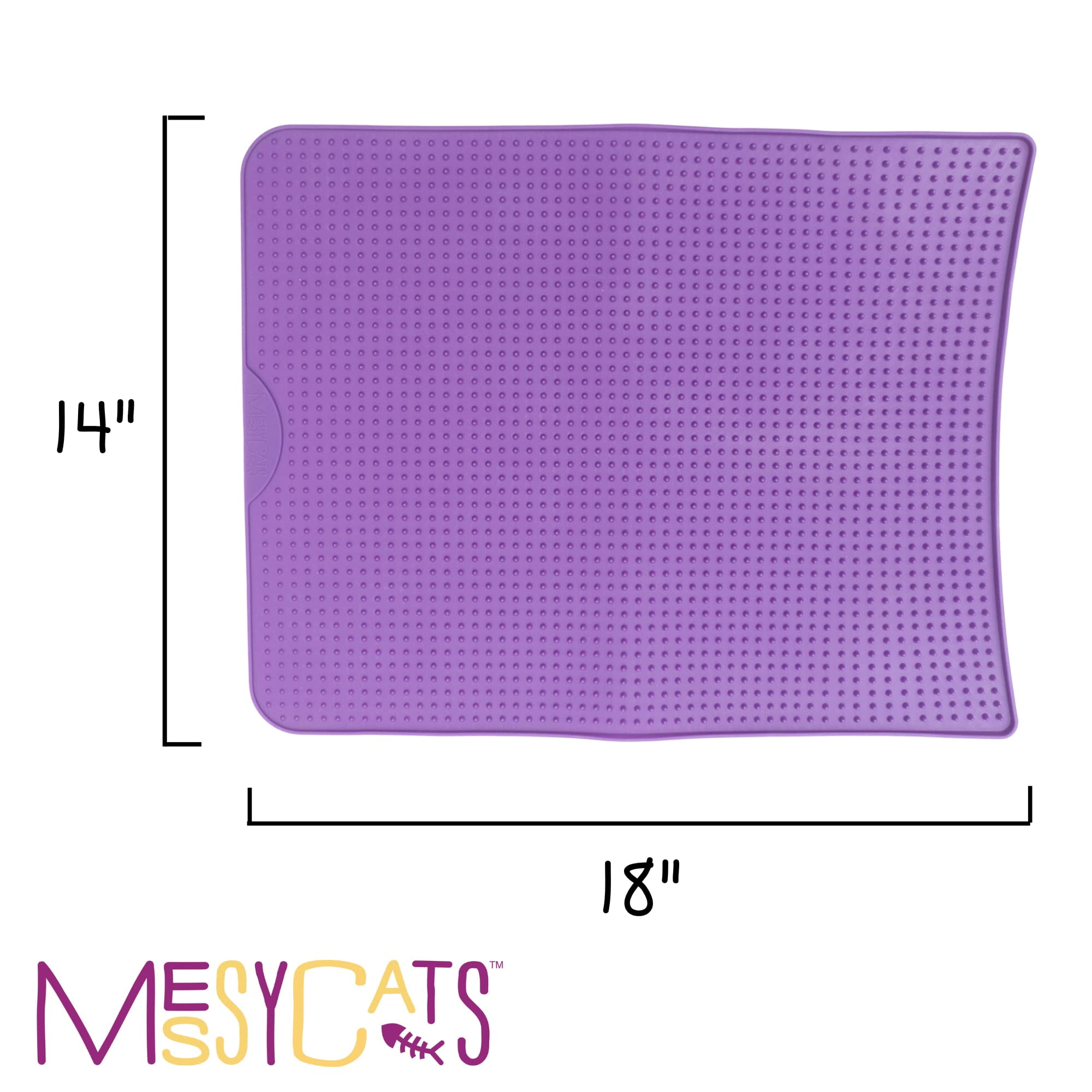 Generic, Messy Cats Soft Silicone Litter Mat with Graduating Spikes, 17.75" x 13.75"