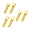 thumbnail image 4 of Juego de 6 tornillos con arandelas para bicicleta de montaña, tornillos de vástago de bicicleta, tornillo de titanio Oro M5x20 Zulema Tornillo de vástago de manillar de bicicleta, 4 of 7