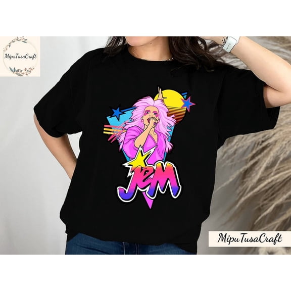 Jem and the Holograms Rockstar T-Shirt, Summer Girl Shirt, 80s Women Shirt