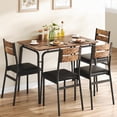 thumbnail image 3 of TROPOW Dining Table Set for 4, Kitchen Table and Chairs for 4, 5 Piece Kitchen Dining Room Table Set,Wood Modern Rectangle Dinner Table With Upholstered Seat,Retro, 3 of 8