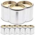 thumbnail image 1 of KAKOWELY 8PCS Paint Mixing Iron Can Round Metal Oil Paint Cans Portable Printing Ink Storage Can Practical Paint Storage Can Sturdy Oil Ink Container for Home Store(0.3L Silver),3.15"X3.15"X2.6", 1 of 4