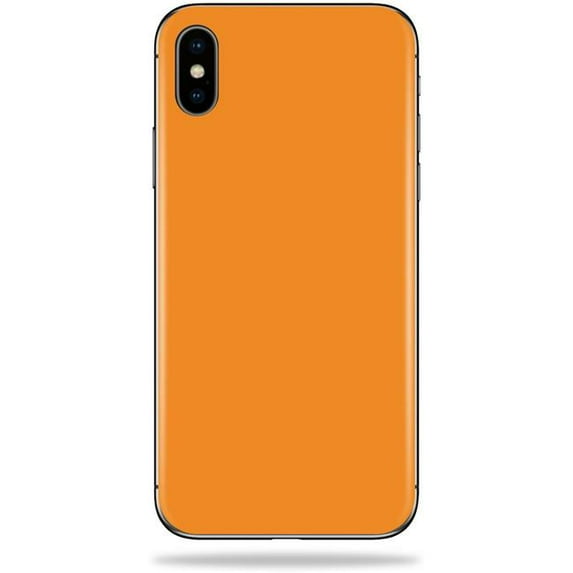 MightySkins APIPHXS-Solid Orange Skin Decal Wrap for Apple iPhone XS Sticker - Solid Orange