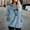 Blue Sweatshirt for Winter, variant on Women's Floral Print Drawstring Sweatshirt Casual Loose Crewneck Double Sided Fleece Long Sleeve Shirts Graphic Pullover Tops Shirt Green S