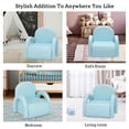 thumbnail image 6 of Durable Children's Single Sofa Rainbow Section，High Resilience Sponge，PVC Material，Ideal Children seat for Children Gift， Sky Blue, 6 of 9