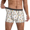 thumbnail image 3 of Men's Boxer Briefs, rabbit Carrot Pattern Soft Comfy Mens Underwear Boxer Briefs Breathable With Widen Waist, 3 of 7