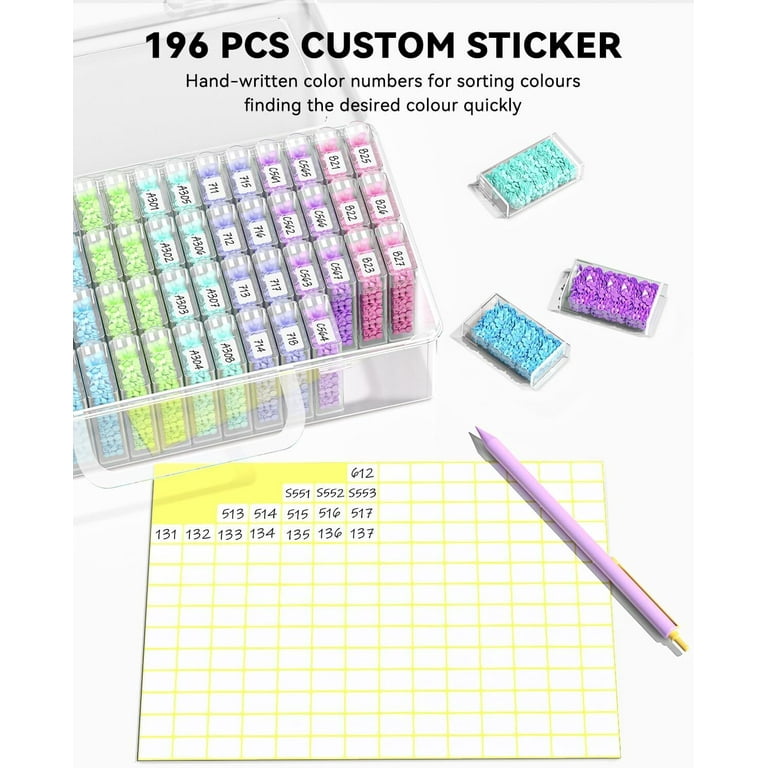 Scatola Organizer 64 Scomparti Per Diamond Painting - Trasparente, Con Maniglia - Foto 14