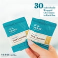 thumbnail image 6 of Verse Dark Chocolate Sea Salt Squares - Gluten Free, Keto Low Sugar Snack - Creamy 70% Cocoa Dark Chocolate - Only 3g Cane Sugar - Individually Wrapped Vegan Cacao Fine Chocolates Squares (30 Count), 6 of 8