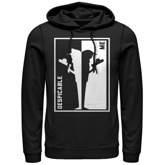 Men's Despicable Me 3 Brother Trouble Frame Pull Over Hoodie Black Large