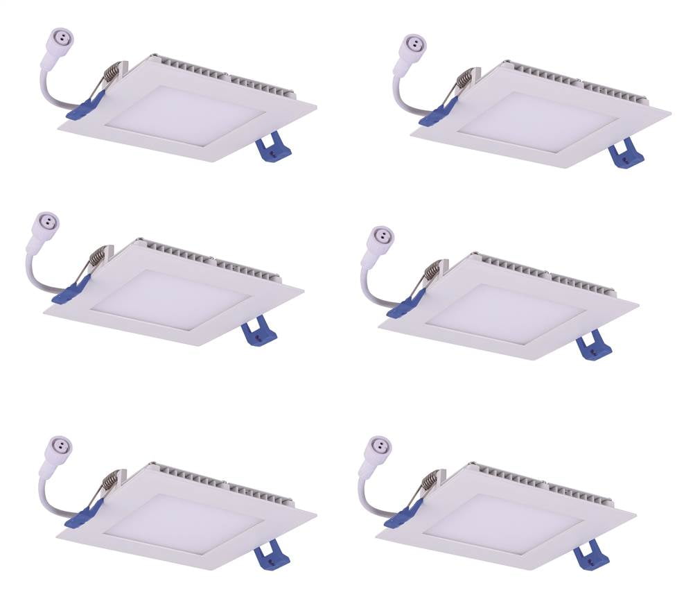 6Pc. Dimmable Slim Ceiling Light in White (4000K)