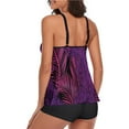 thumbnail image 4 of Flowy Tankini Bathing Suits For Women Tummy Control Swimsuits Two Piece Swimwear Tank Top With Boyshorts, 4 of 6
