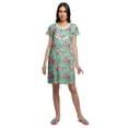 thumbnail image 3 of Moomaya Womens Button Placket Nursing Nightwear Printed Nightdress For Ladies, 3 of 5