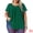 Dark Green, variant on DARING DIVA Women's Plus Chiffon Ruffle Double-Layered Top 1X Pink