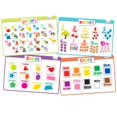 thumbnail image 1 of merka Kids Placemat for Dining Table 4 Pack Educational Silicone Placemat for Toddlers Reusable Washable Mat with NonSlip Back for Learning Letters Numbers Shapes Colors 17 x 11 in, 1 of 1