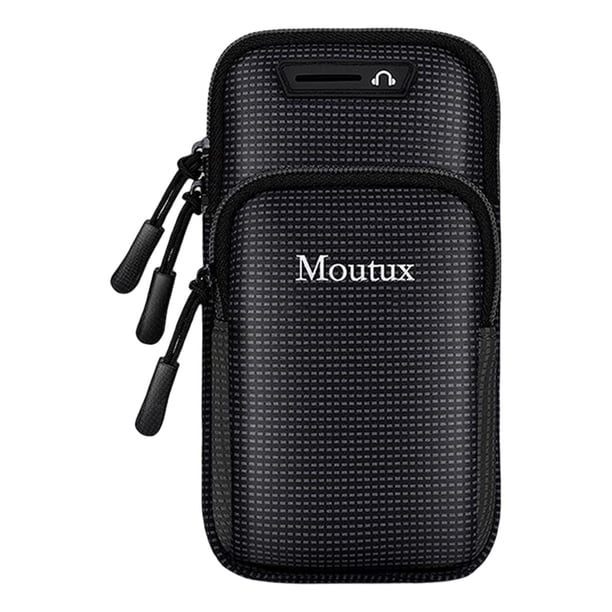 Brazalete Soporte para teléfono para hombres Mujeres Funda para prueba de agua con orificio para auriculares Brazalete para teléfono Negro Baoblaze brazaletes de teléfono