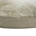 thumbnail image 6 of The HomeCentric Decorative Taupe 12"x14" (30x35 cm) Lumbar Pillow Cover, Corduroy / Velvet Patchwork / corduroy fabric / Leather tape Oblong Pillow, Striped Pattern Modern Style - Corduroy Split Taupe, 6 of 10