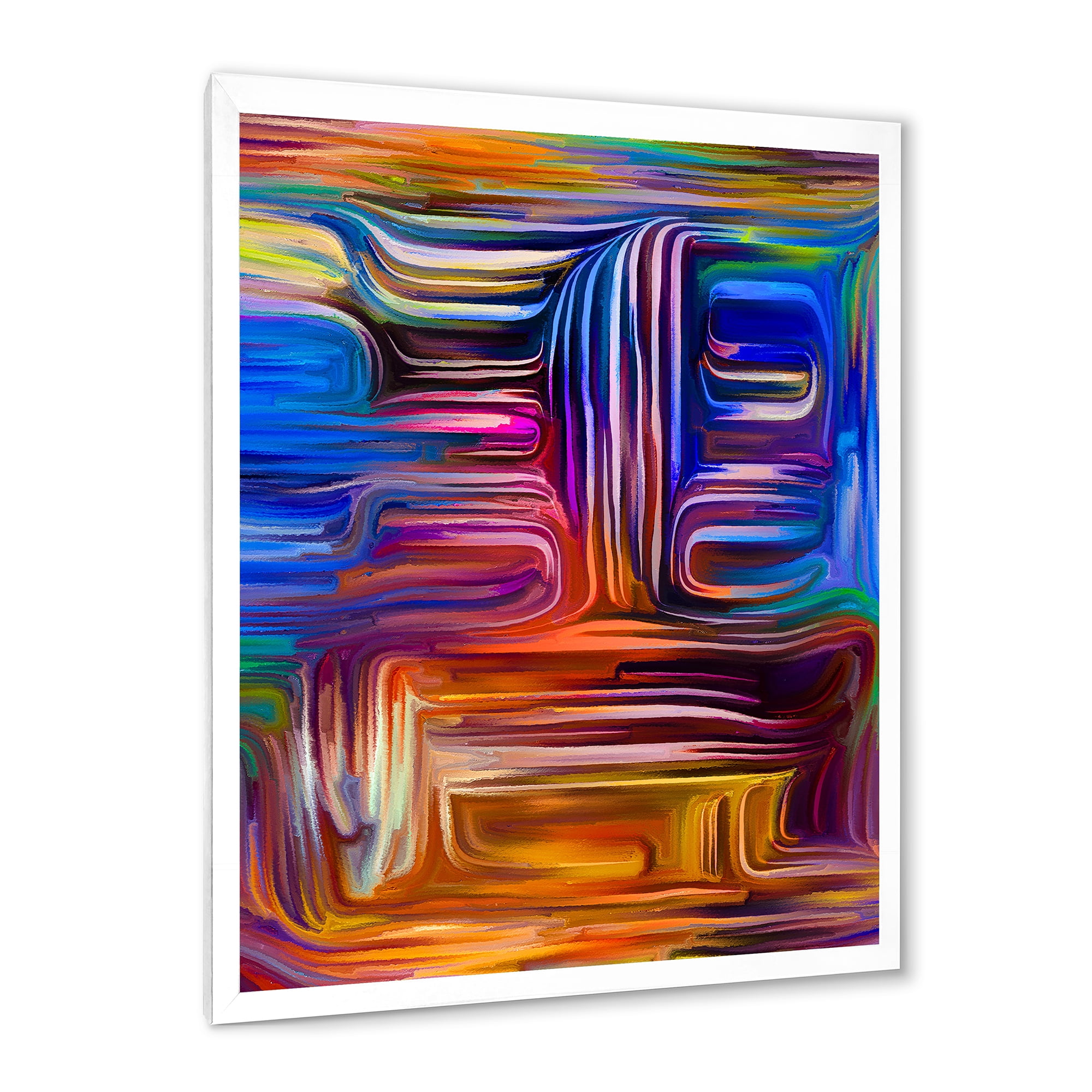 Designart 'Colour Spiral Fusion V' Modern Framed Art Print