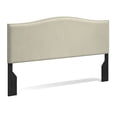 thumbnail image 2 of Kameli Nailhead-Trim Camelback Upholstered Headboard, Beige, King/California King, 2 of 6