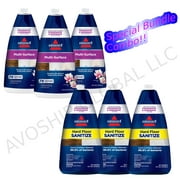 Bissell Multi-Surface Formula 3-pack of 32 oz. Bottles (17893) + BISSELL® Hard Floor Sanitize Formula Bundle (B0152)