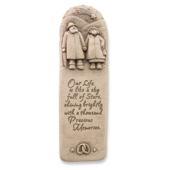Carruth Studio , Figurine Plaque Murale Notre Vie Ensemble, Sculpture Originale Fabriquée à la Main en Pierre, Fabriquée à l'Artisanat