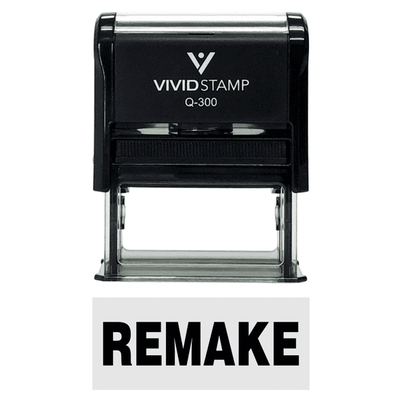 Vivid Stamp REMAKE Self-Inking Office Rubber Stamp (Black) - Large